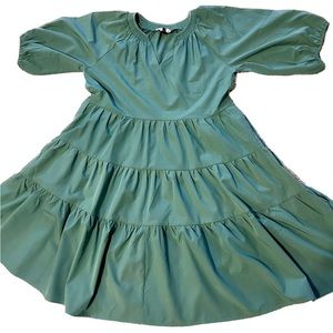 Boutique dress, teal, size large, never worn